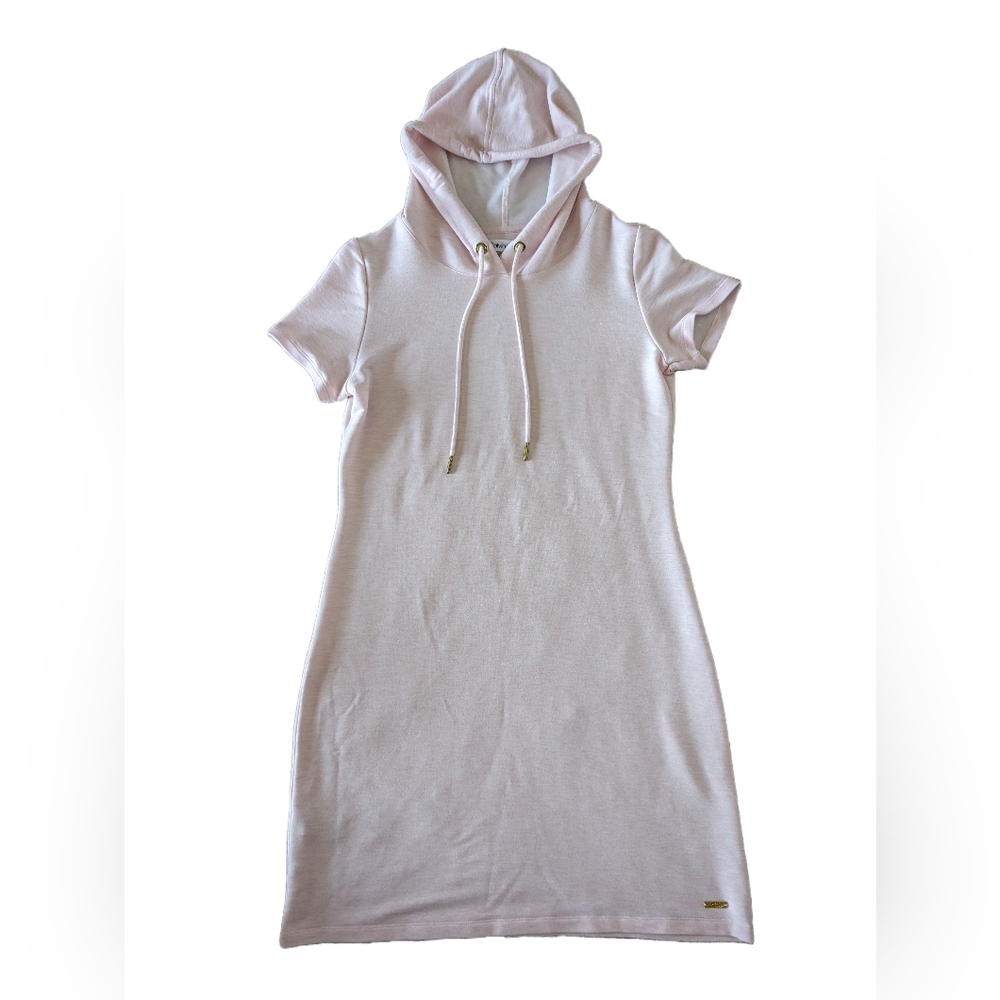 Calvin Klein Light Pink Hoodie Sweater Jersey Dress - Size S